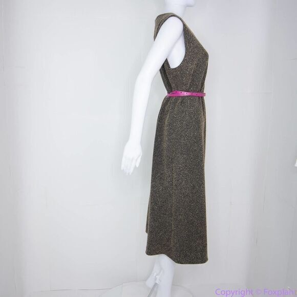 Vintage Leslie Fay scoop neck sleeveless midi dress, size 16 - Picture 10 of 15